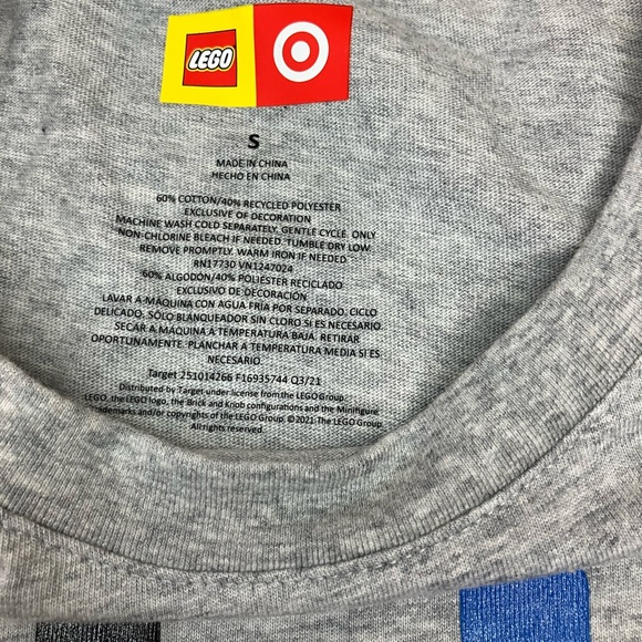 Womens Lego by Target Gray graphic T-shirt size S - Picture 3 of 5